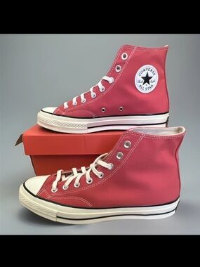 Converse Chuck 70 Hi Terracotta Pink Egret 170790C Mens 9 Sneaker Canvas High